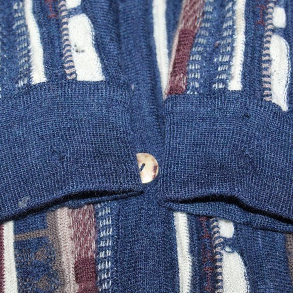 Vintage Jazzbo Coogi Wool New Zealand Sheep Kiwi Button Cardigan Sweater Men's L - Picture 4 of 16